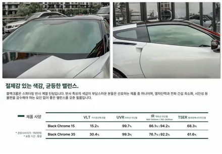 광주 g80 썬팅재시공 , 블락포디 블랙크롬 / 광주 북구