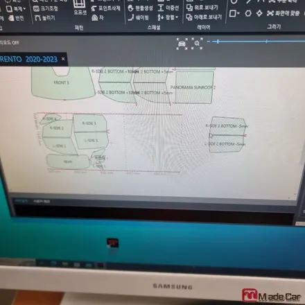 광주 북구 반사썬팅 , 쏘렌토 mq4 블락포디 스카이블루로 인테리어하기 / 광주 북구