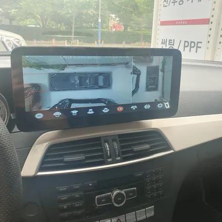 대구 벤츠 W204 C200 12.3인치 안드로이드올인원 3D 어라운드뷰 장착