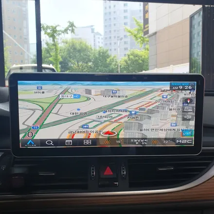 대구 아우디A6 12.3인치 모니터교환 및 M2C-200A PLUS 안드로이드셋탑 3D어라운드뷰 장착