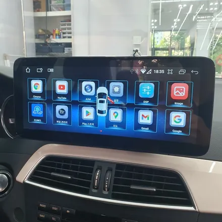 대구 벤츠 W204 C200 12.3인치 안드로이드올인원 3D 어라운드뷰 장착