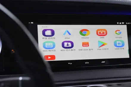 벤츠 S500 대구 네비 매립, M2C200A으로 설치했어요