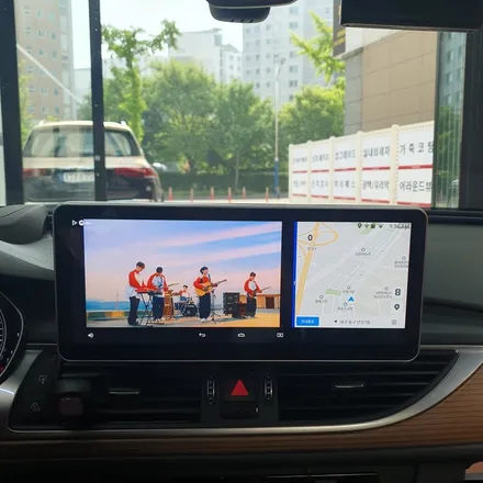 대구 아우디A6 12.3인치 모니터교환 및 M2C-200A PLUS 안드로이드셋탑 3D어라운드뷰 장착