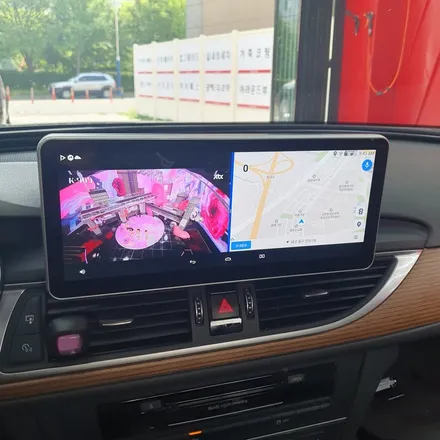 대구 아우디A6 12.3인치 모니터교환 및 M2C-200A PLUS 안드로이드셋탑 3D어라운드뷰 장착
