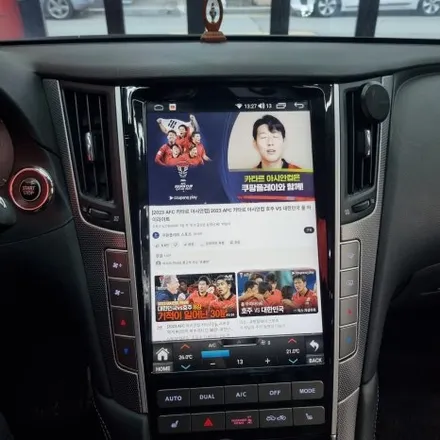 대구 인피니티Q50 순정모니터 파손으로 안드로이드올인원 장착