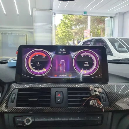 대구 BMW F30 320D 안드로이드올인원 12.3인치 장착