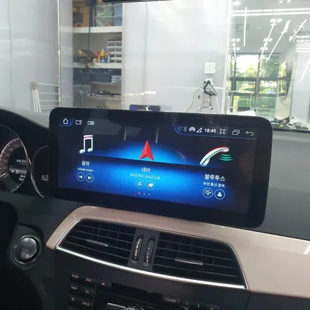 대구 벤츠 W204 C200 12.3인치 안드로이드올인원 3D 어라운드뷰 장착