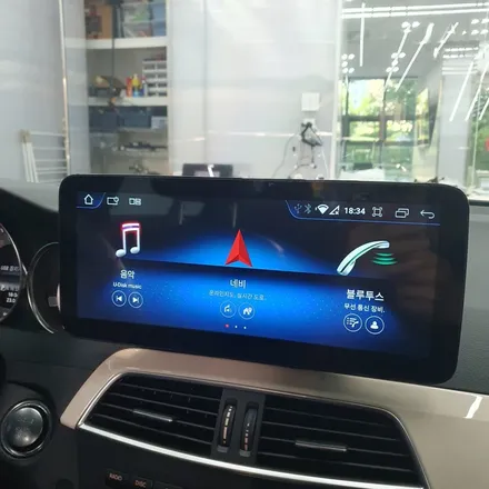 대구 벤츠 W204 C200 12.3인치 안드로이드올인원 3D 어라운드뷰 장착