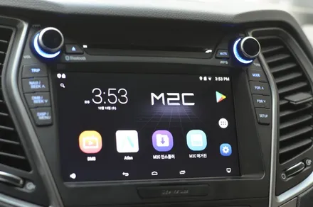 대구 싼타페, M2C-8100A 장착 + 브라비오 LED 헤드라이트 교체