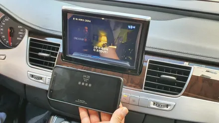 대구 동구 아우디 A8 아이나비맵 미러링 셋탑 장착