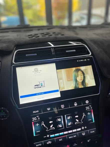 순정형내비 고장난 포드익스플로러에 안드로이드올인원과 디지털공조기 장착하고 편리한 지도사용