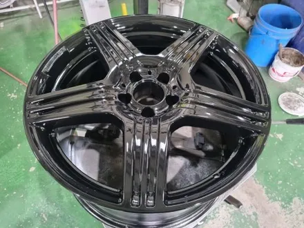대구/경산/휠도색/휠수리/휠복원/잘하는곳/벤츠/CLS/63/AMG/19인치/블랙유광/분체도색