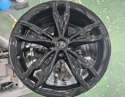대구/경산/휠도색/휠수리/휠복원/잘하는곳/BMW/550I/20인치/순정휠/블랙유광/분체휠도색