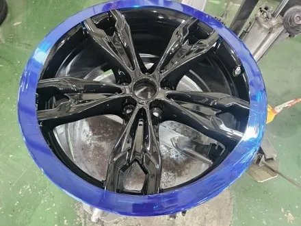 대구/경산/휠도색/휠수리/휠복원/잘하는곳/BMW/550I/20인치/순정휠/블랙유광/분체휠도색