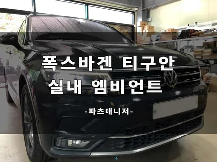 폭스바겐 티구안 실내 엠비언트 작업후기