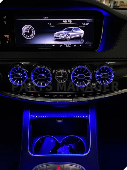 [벤츠튜닝맛집] 벤츠 W222 S500 엠비언트 송풍구 & 3D전동 트위터 장착후기