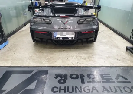 부천썬팅 쉐보레 콜벳 루마버텍스 1100 썬팅 재시공
