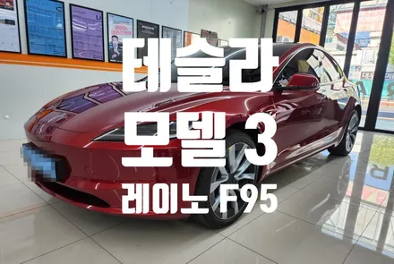 테슬라 모델 3 레이노 F95 신차 썬팅 시공!!
