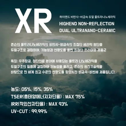 제네시스 bh 전면, 측후면 썬팅 존슨xr 재시공