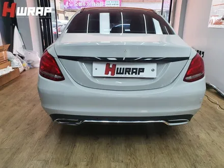 벤츠 W205 C클래스 유광그레이 크레용 색상으로 전체랩핑 / 부천 소사구 송내동
