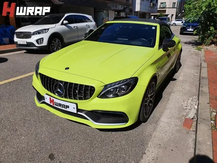 벤츠전체랩핑 c63카브리올레 에이버리 라임그린 에이치랩(hwrap) / 부천 소사구 송내동