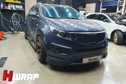 부천크롬랩핑 스포티지R 그린크롬 전체래핑 및 썬팅 hwrap 시공후기 / 부천 소사구 송내동