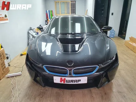 bmw i8 쿠페 사틴블랙 전체랩핑 보험수리 에이치랩 / 부천 소사구 송내동