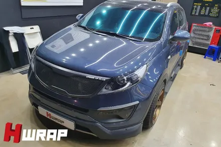 부천크롬랩핑 스포티지R 그린크롬 전체래핑 및 썬팅 hwrap 시공후기 / 부천 소사구 송내동