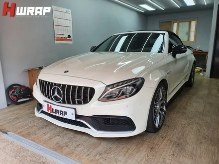 벤츠전체랩핑 c63카브리올레 에이버리 라임그린 에이치랩(hwrap) / 부천 소사구 송내동