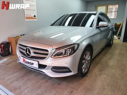 벤츠 W205 C클래스 유광그레이 크레용 색상으로 전체랩핑 / 부천 소사구 송내동