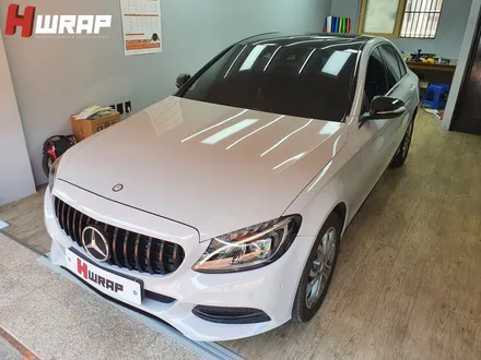 벤츠 W205 C클래스 유광그레이 크레용 색상으로 전체랩핑 / 부천 소사구 송내동
