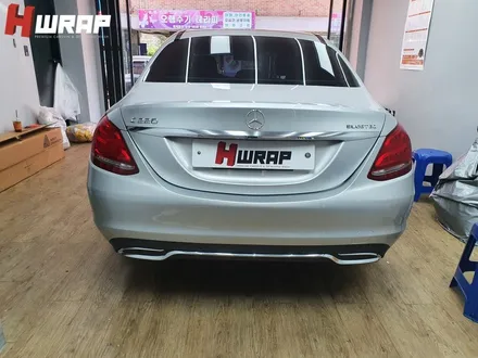 벤츠 W205 C클래스 유광그레이 크레용 색상으로 전체랩핑 / 부천 소사구 송내동