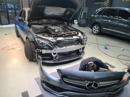 C63S AMG, 크롬샤틴블루 전체랩핑으로 이미지 변신! / 하남 하산곡동