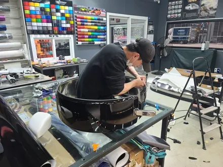신형지바겐(G63AMG),스페어타이어커버 및 포인트 블랙유광랩핑 / 하남 하산곡동
