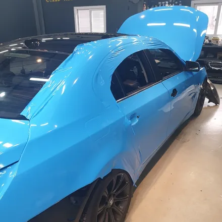 상태 안 좋은 BMW 5시리즈 E60, 에이버리 스카이블루 전체랩핑으로 신차되다?! / 하남 하산곡동