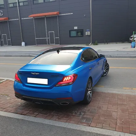 제네시스 G70 무광크롬블루 보험수리 랩핑 재시공! / 하남 하산곡동
