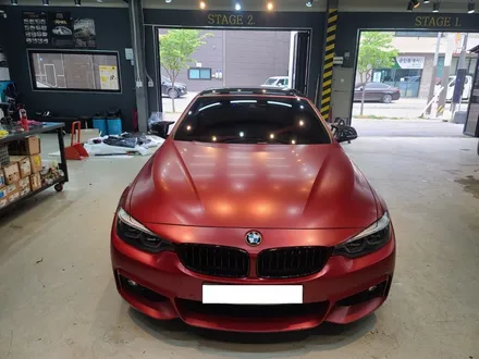 하남 자동차랩핑, BMW 4시리즈 컨버터블 샤틴뱀파이어레드로 풀시공! / 하남 하산곡동