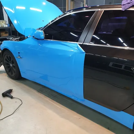 상태 안 좋은 BMW 5시리즈 E60, 에이버리 스카이블루 전체랩핑으로 신차되다?! / 하남 하산곡동