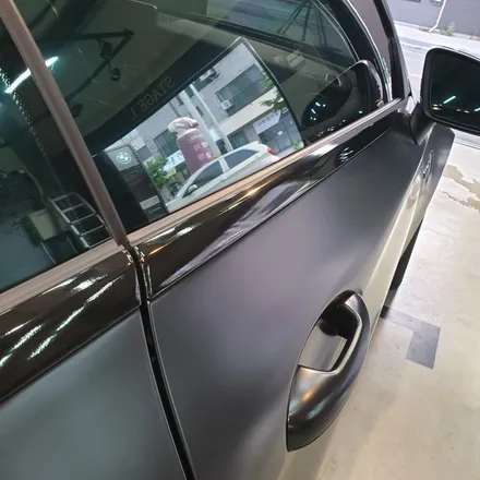 신형 C63AMG 접촉사고로 랩핑 재시공하다, 보험수리로 해결가능 / 하남 하산곡동