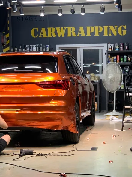 신형Q3 택랩 Gloss Aluminium Paprika Orange로 전체랩핑 / 하남 하산곡동