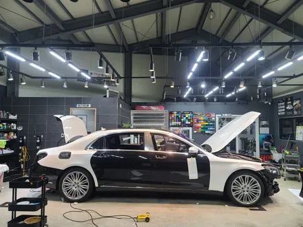 송파에서 오신 마이바흐 S500 W222 화이트펄 전체랩핑! / 하남 하산곡동