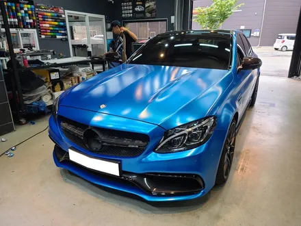 C63S AMG, 크롬샤틴블루 전체랩핑으로 이미지 변신! / 하남 하산곡동