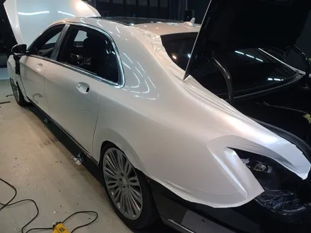 송파에서 오신 마이바흐 S500 W222 화이트펄 전체랩핑! / 하남 하산곡동