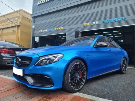 C63S AMG, 크롬샤틴블루 전체랩핑으로 이미지 변신! / 하남 하산곡동