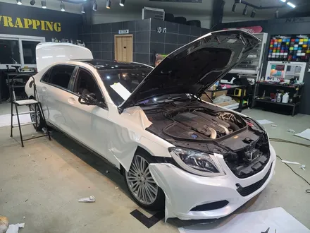 송파에서 오신 마이바흐 S500 W222 화이트펄 전체랩핑! / 하남 하산곡동