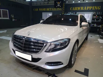 송파에서 오신 마이바흐 S500 W222 화이트펄 전체랩핑! / 하남 하산곡동