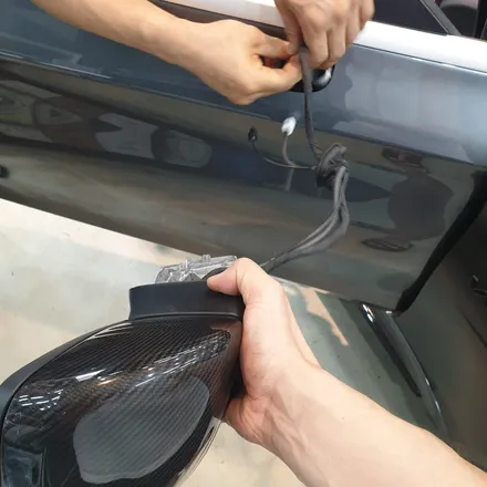 신형 C63AMG 접촉사고로 랩핑 재시공하다, 보험수리로 해결가능 / 하남 하산곡동