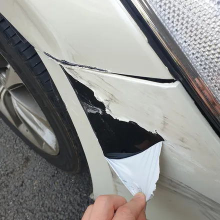 전체랩핑 되어있는 그랜져HG,접촉사고로 보험수리 판금도색과 화이트펄랩핑 재시공! / 하남 하산곡동
