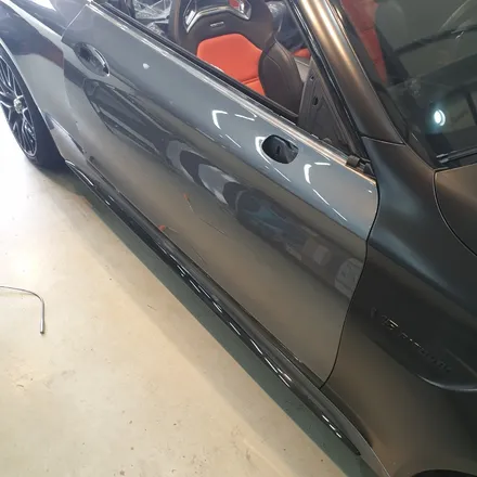 신형 C63AMG 접촉사고로 랩핑 재시공하다, 보험수리로 해결가능 / 하남 하산곡동