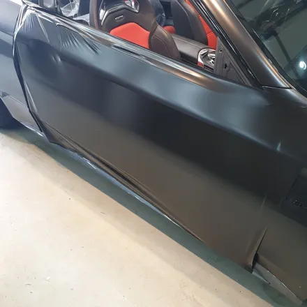 신형 C63AMG 접촉사고로 랩핑 재시공하다, 보험수리로 해결가능 / 하남 하산곡동